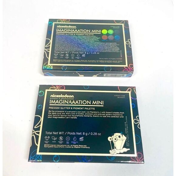 HIPDOT X SPONGEBOB IMAGINAAATION MINI Presed Glitter & Pigment Palette NIB - Picture 3 of 3
